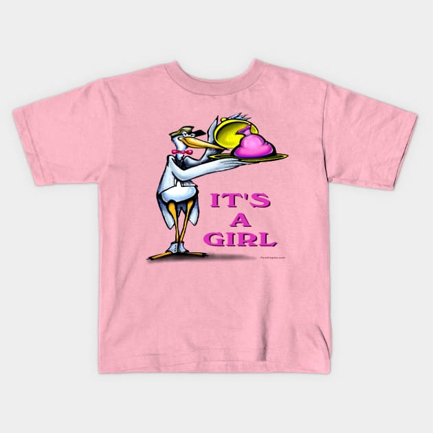 It's a GIRL Kids T-Shirt by Kevin Middleton